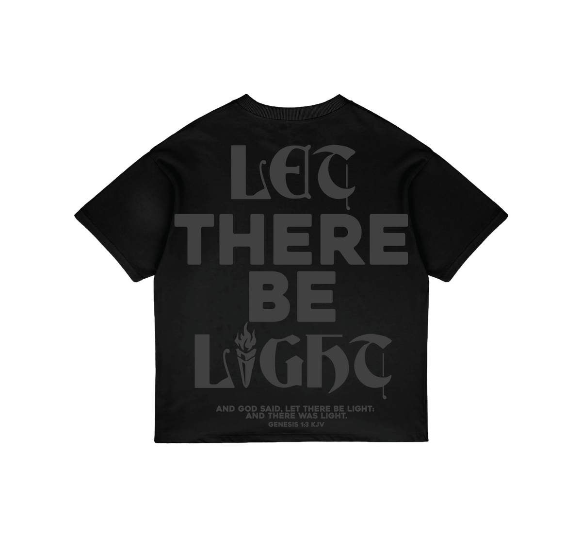 1707 Christian Oversized Graphic T-Shirt - Let There Be Light
