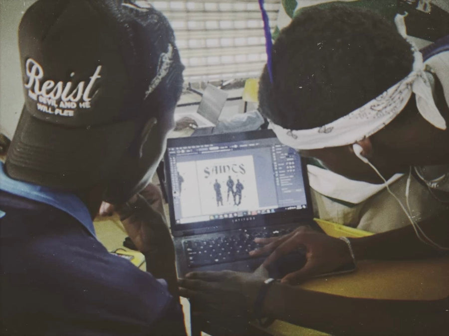Graphic designers at work
