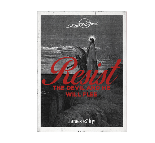 Resist The Devil James 4:7 Christian wall poster, A3