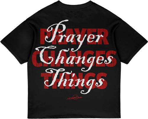 1707 Christian Oversized Graphic T-Shirt - Prayer Changes Things