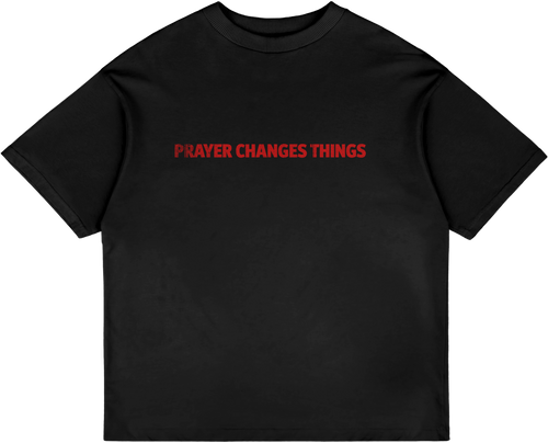1707 Christian Oversized Graphic T-Shirt - Prayer Changes Things