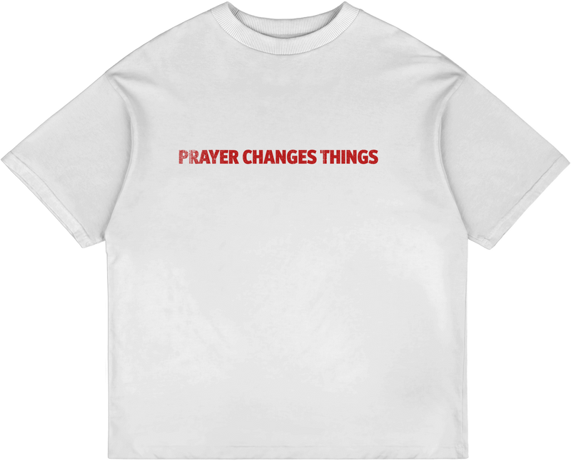 1707 Christian Oversized Graphic T-Shirt - Prayer Changes Things